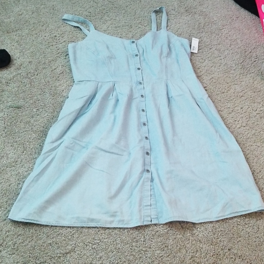 Button down demin dress